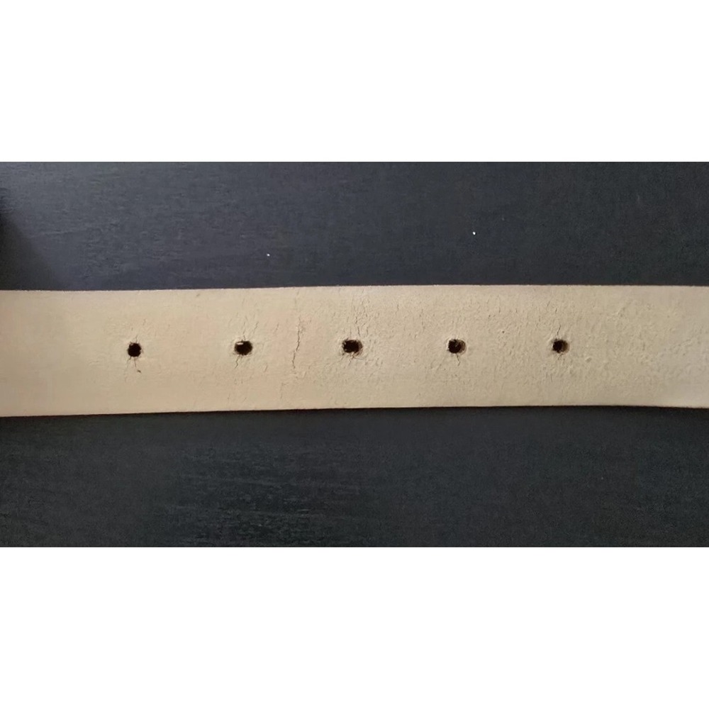 ABACO Paris Cuir Veritable Croc Belt Brown Size 32-80 - Picture 4 of 6